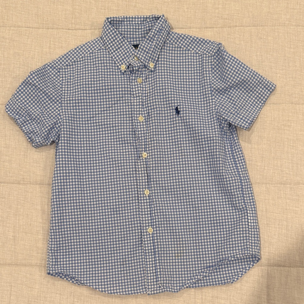Polo by Ralph Lauren Kids Blue Gingham Shirt